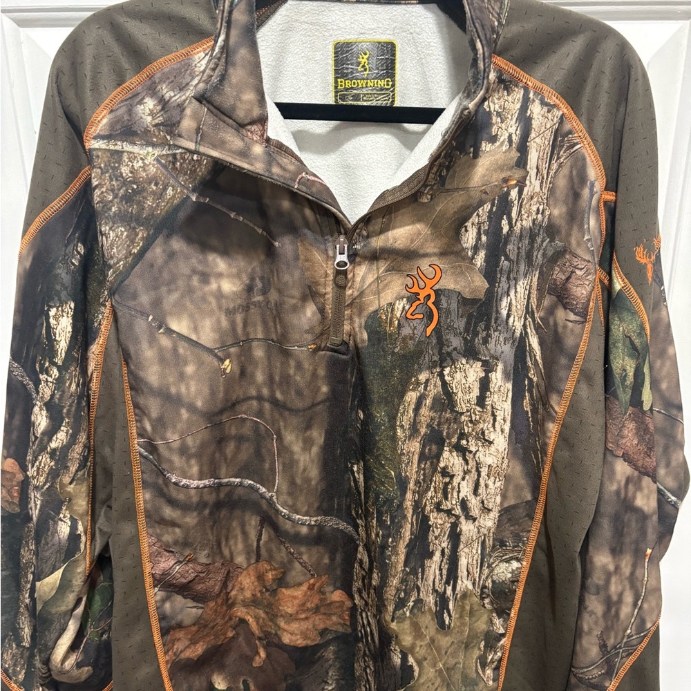 Browning Camo 1/4 zip fleece lined